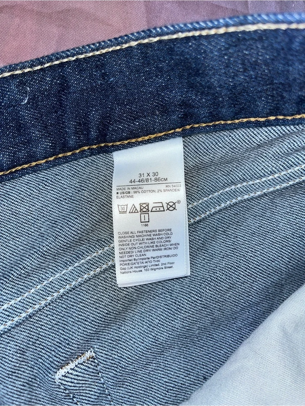Banana Republic Athletic Tapered Fit Dark Indigo Jeans Size 31x30